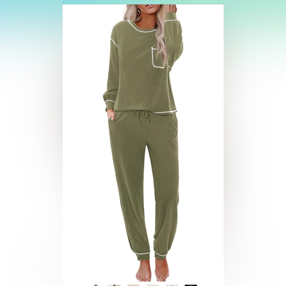 NWT 2 piece waffle knit set